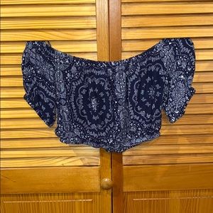 cropped off the shoulder blouse